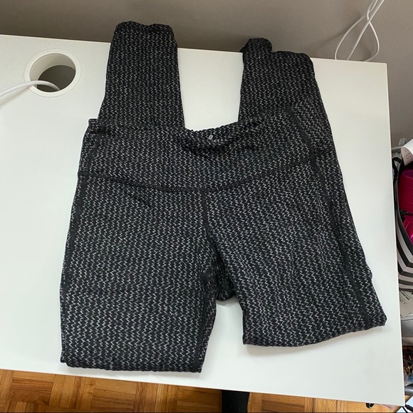 Grey Patterned Athleta Leggings - Picture 1 of 5